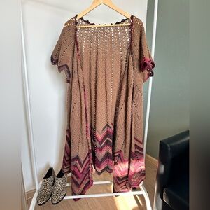 Long knitted cardigan handmade